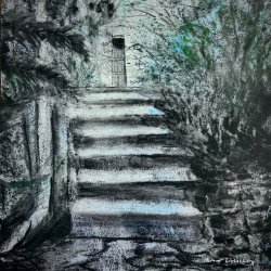 2025-03 Mediterrane Treppe - semi abstrakt